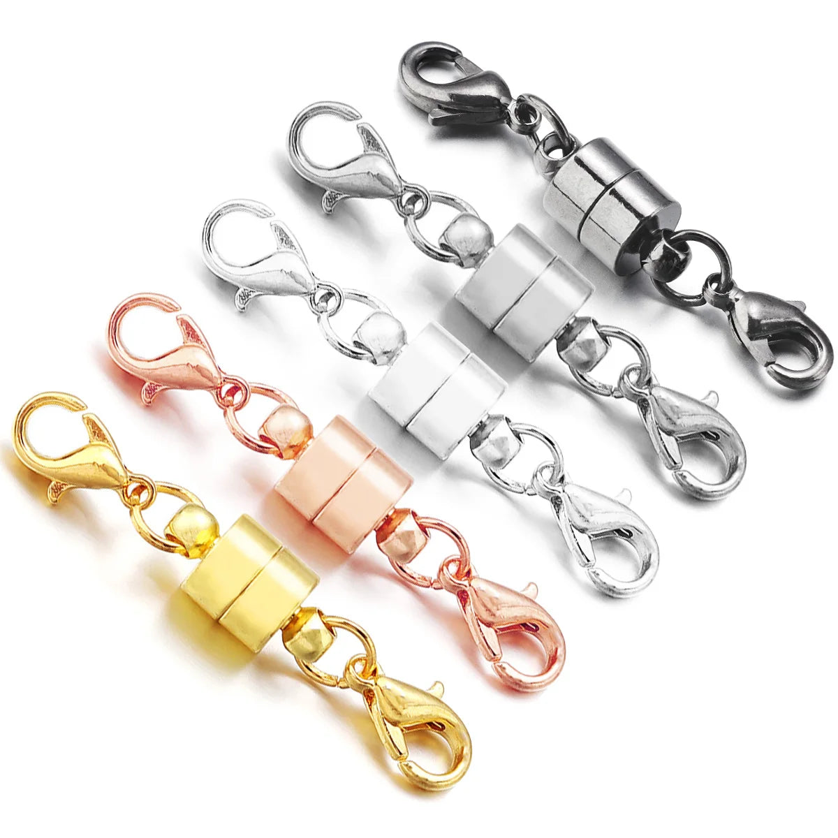5Sets/Lot Magnetic Clasps With Lobster Clasps For Jewelry Making DIY Bracelet Necklace Magnet Clasp Connector Buckle Fasteners