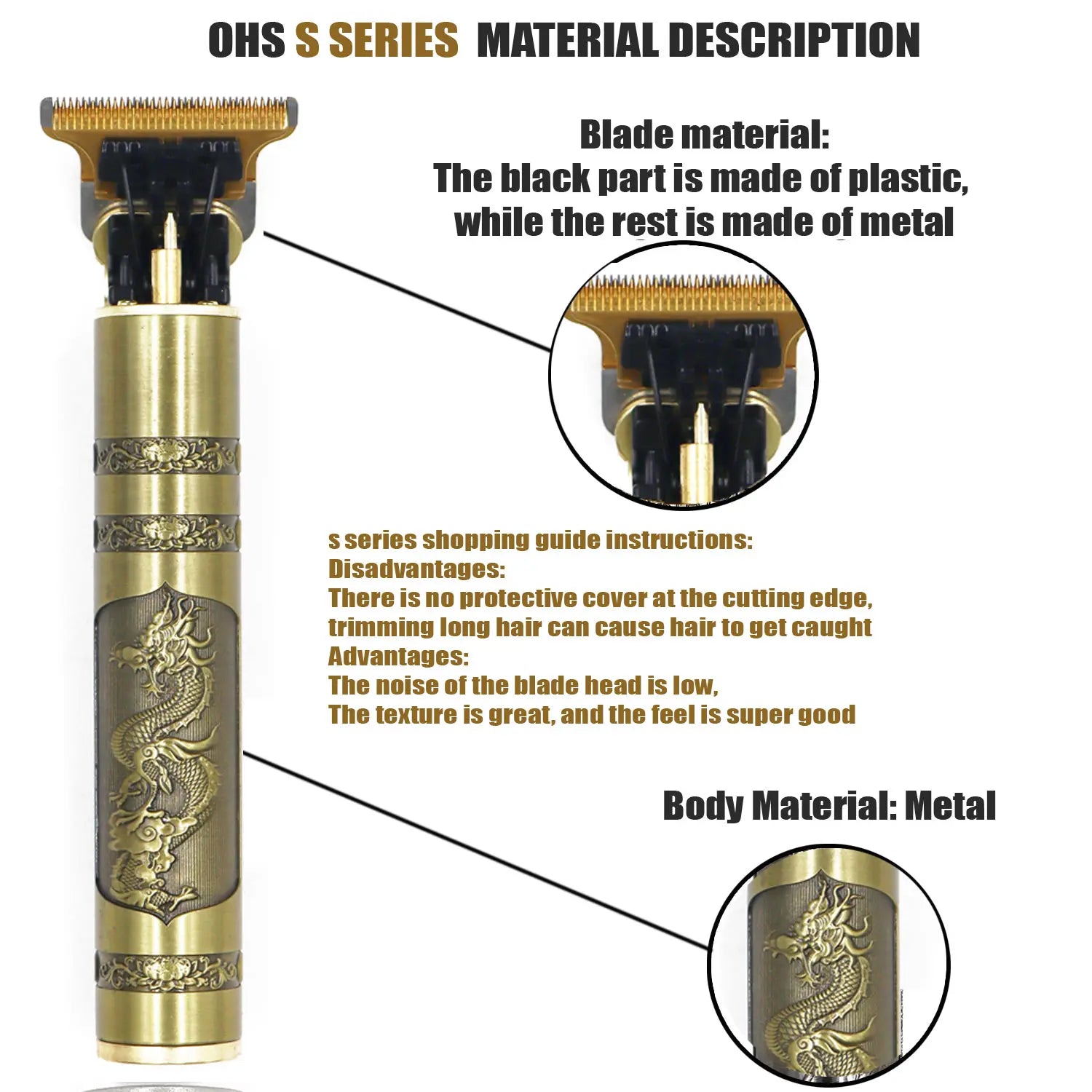 OHS Rechargeable  Vintage T9 Cordless Hair Cutting Machine Electric Shaver For Man Hair Clipper Barber Trimmer Beard Razors