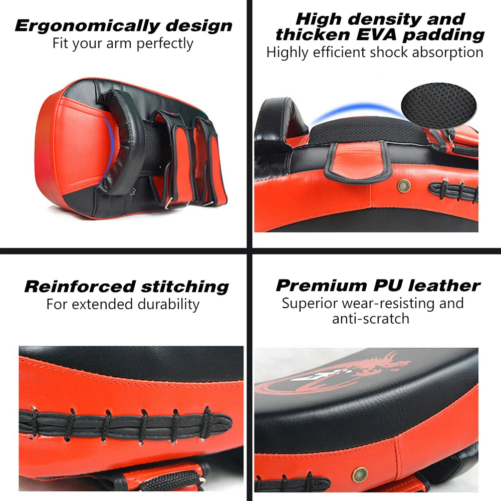 Boxing Pad Kick Boxing Muay Thai Punching Pad Curved Strike Shield Boxing Training Mitt Punching Pad Arc Pad Boxing Practice