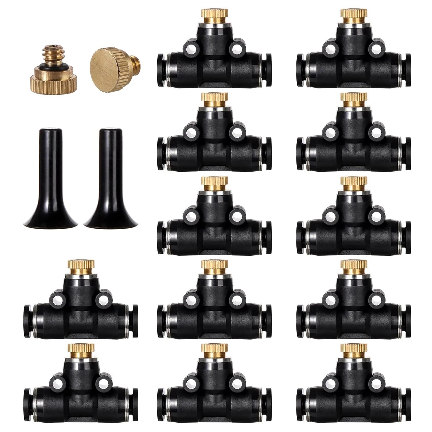 Cooling Fog Nozzle 3/16" Thread 0.5mm Brass Nozzle Garden Yard Balcony Outdoor Drop Temperature Industrial Dust Removal Atomizer