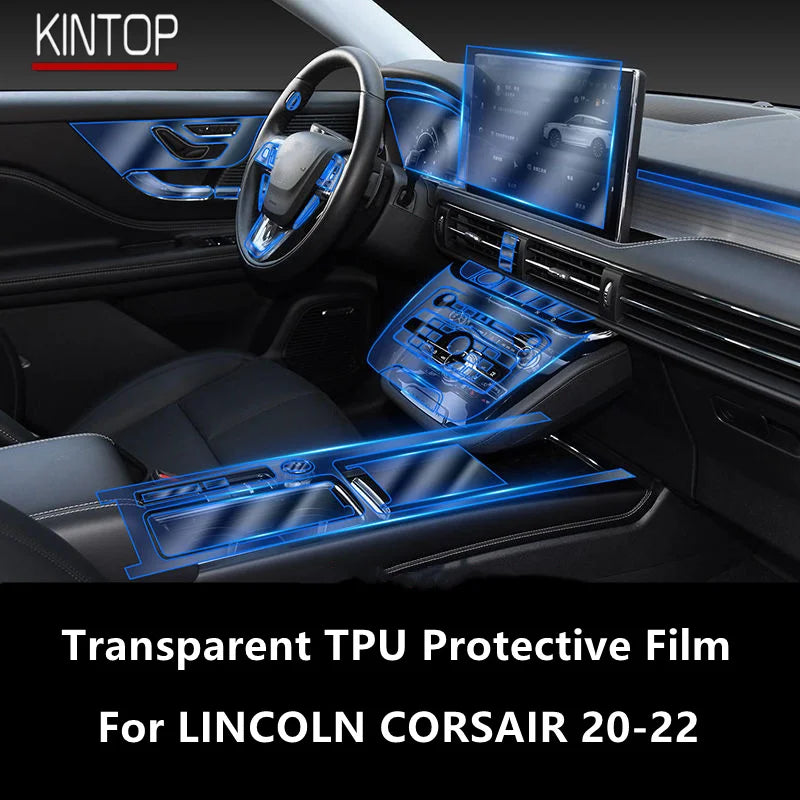 For LINCOLN CORSAIR 20-22 Car Interior Center Console Transparent TPU Protective Film Anti-scratch Repair Film Accessories Refit
