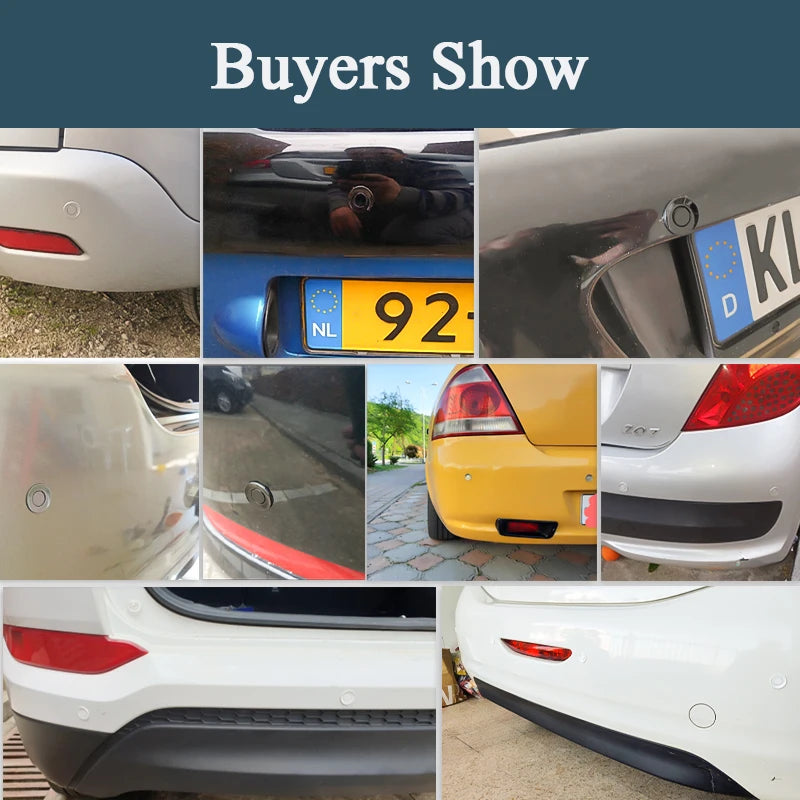 Hippcron 4PCS 22mm Car Parking Sensors Backup Radar System Black Red Blue Gold Grey Silver Champagne Gold White Color Sensor