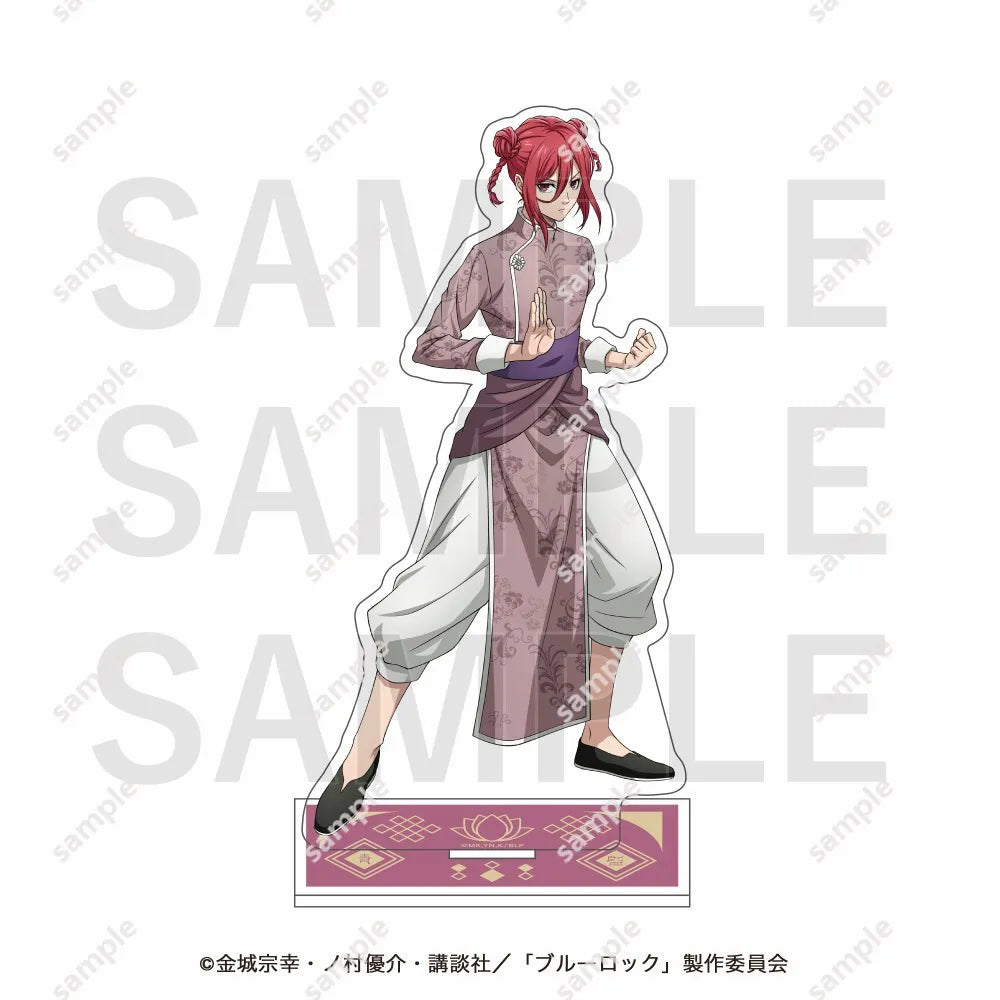 15cm/5.91in Chinese Style BLUE LOCK Acrylic Stand Isagi Yoichi Bachira Meguru Chigiri Hyoma Desktop Display Ornaments Collection