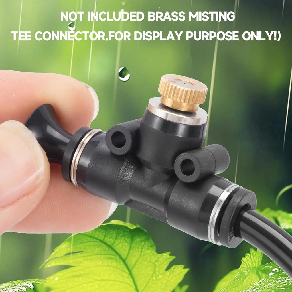 Cooling Fog Nozzle 3/16" Thread 0.5mm Brass Nozzle Garden Yard Balcony Outdoor Drop Temperature Industrial Dust Removal Atomizer