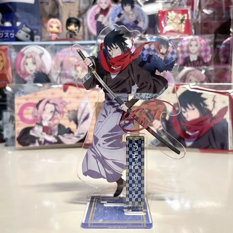 10CM Naruto Japanese Anime Peripherals Uchiha Sasuke Acrylic Stands Collectible Ornaments Creative Birthday Gift for Boyfriend